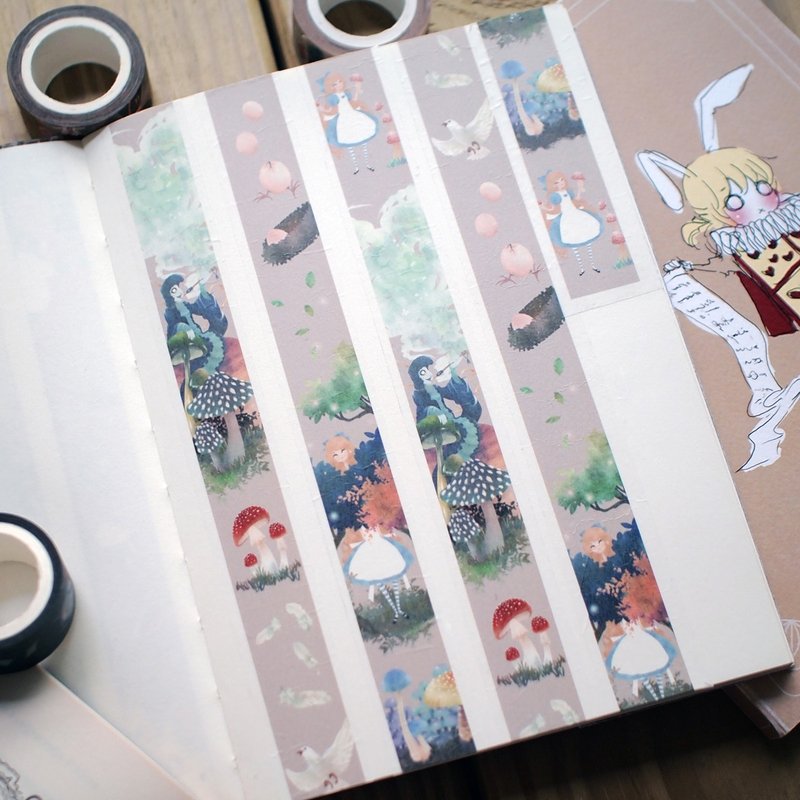 Fairy tale paper tape*Suggestions for caterpillars*Alice in Wonderland Chapter 5 - มาสกิ้งเทป - กระดาษ สีน้ำเงิน