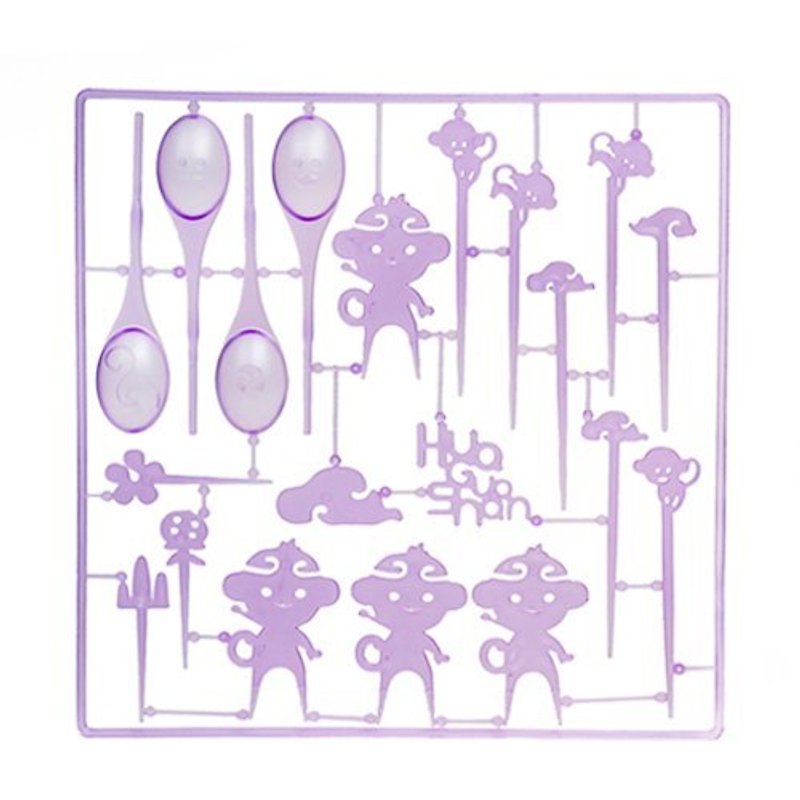 【Dot Design】Flower and Fruit Fork-Purple - ช้อนส้อม - พลาสติก สีม่วง