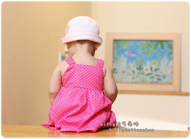 【K221_270赤ちゃん赤ちゃんの水玉のドレス材料バッグ]は3ヶ月に適用されます-2歳 - その他 - その他の素材 ピンク