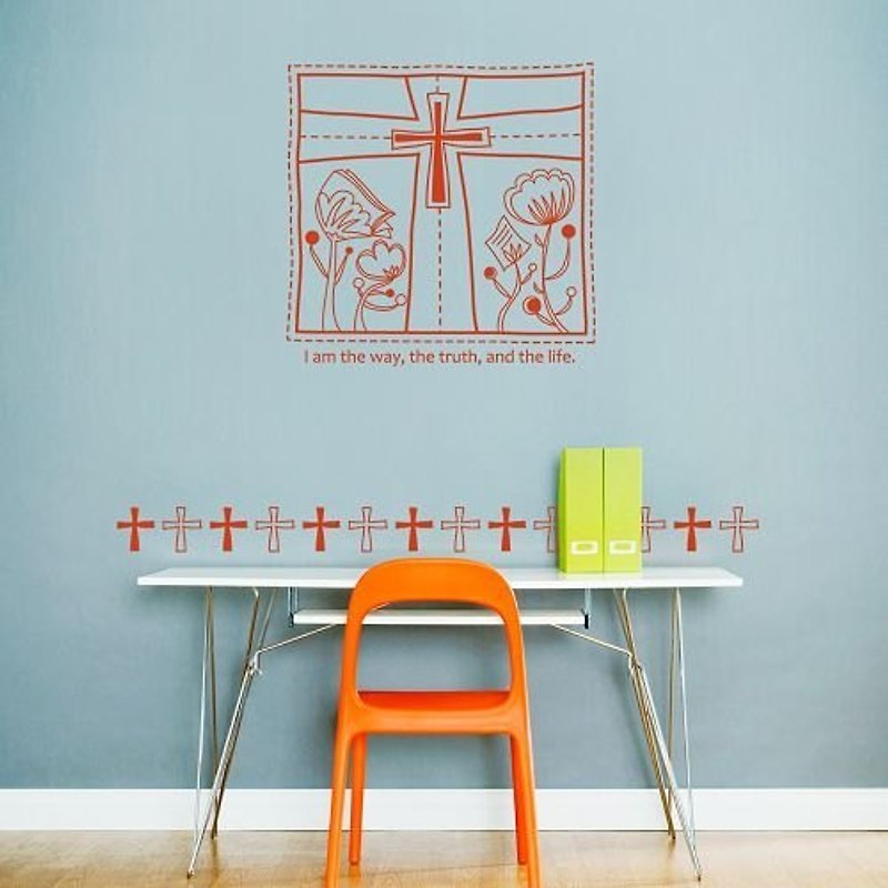 / Quote / The Cross / Wall Sticker / ECO-Material - Wall Décor - Other Materials Multicolor