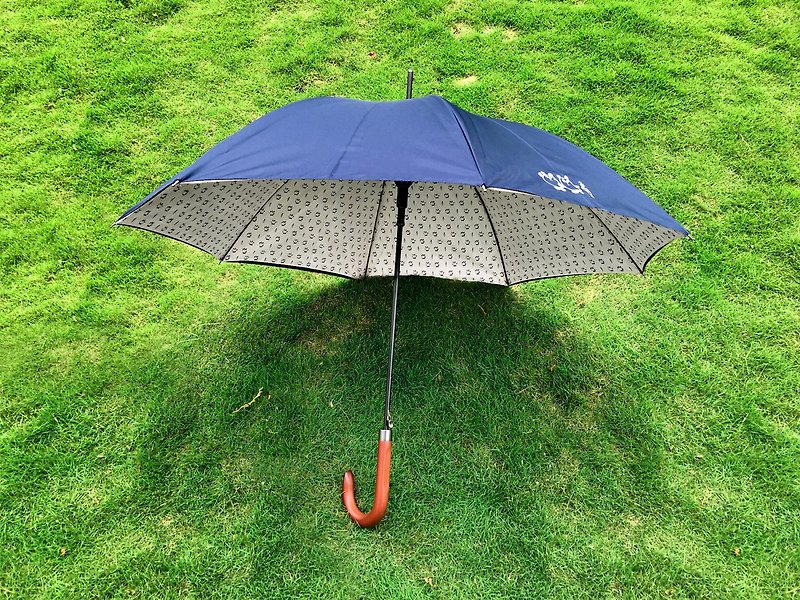 Xiaoke Deaf Cat/Deaf Cat Double Umbrella/Blue (not available for delivery outside of Taiwan) - ร่ม - วัสดุกันนำ้ สีน้ำเงิน