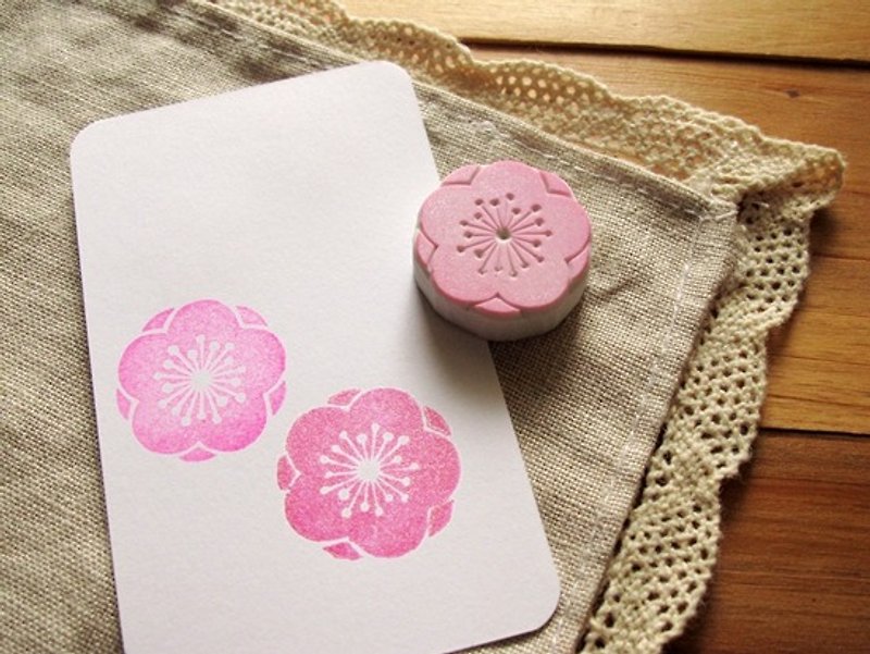 Apu Handmade Stamp Japanese Style Decorative Cherry Blossom Stamp E Type - Stamps & Stamp Pads - Rubber 
