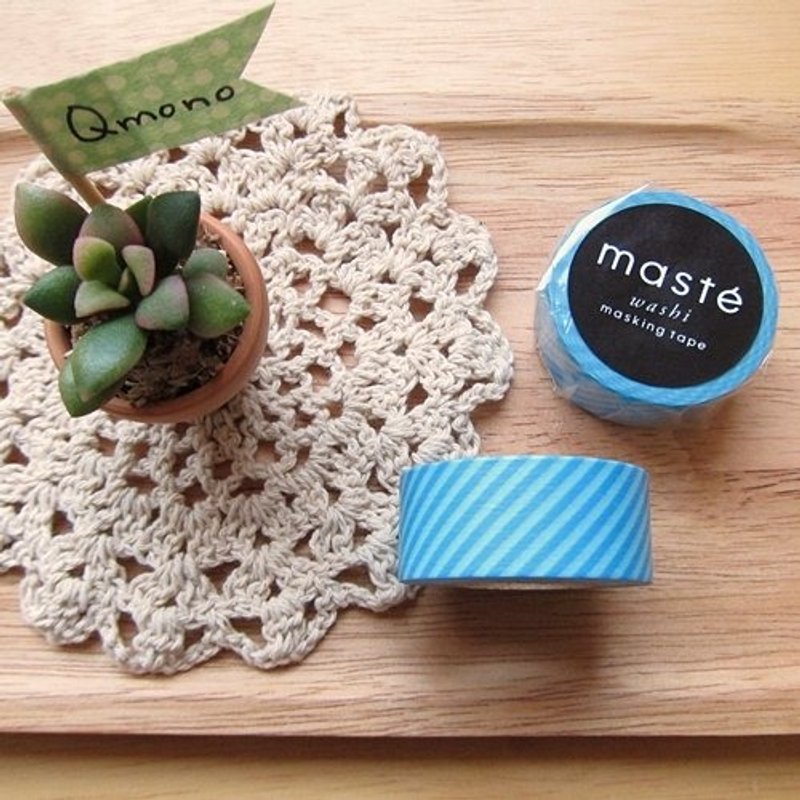 maste Masking Tape and paper tape Basic bright colors [blue twill (MST-MKT02-BL)] - มาสกิ้งเทป - กระดาษ สีน้ำเงิน