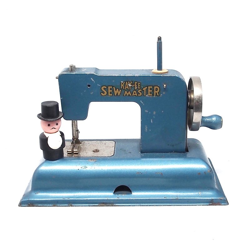 1940s German antique sewing machine blue - Other - Other Metals Blue