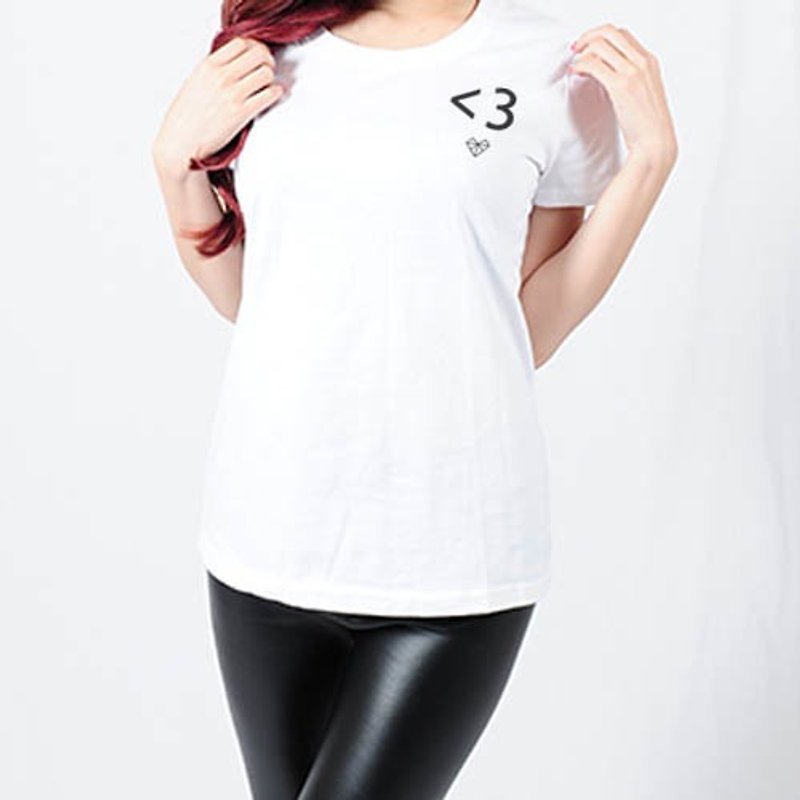 <3 Your short T-white AC3-VLTM1 - Unisex Hoodies & T-Shirts - Other Materials White