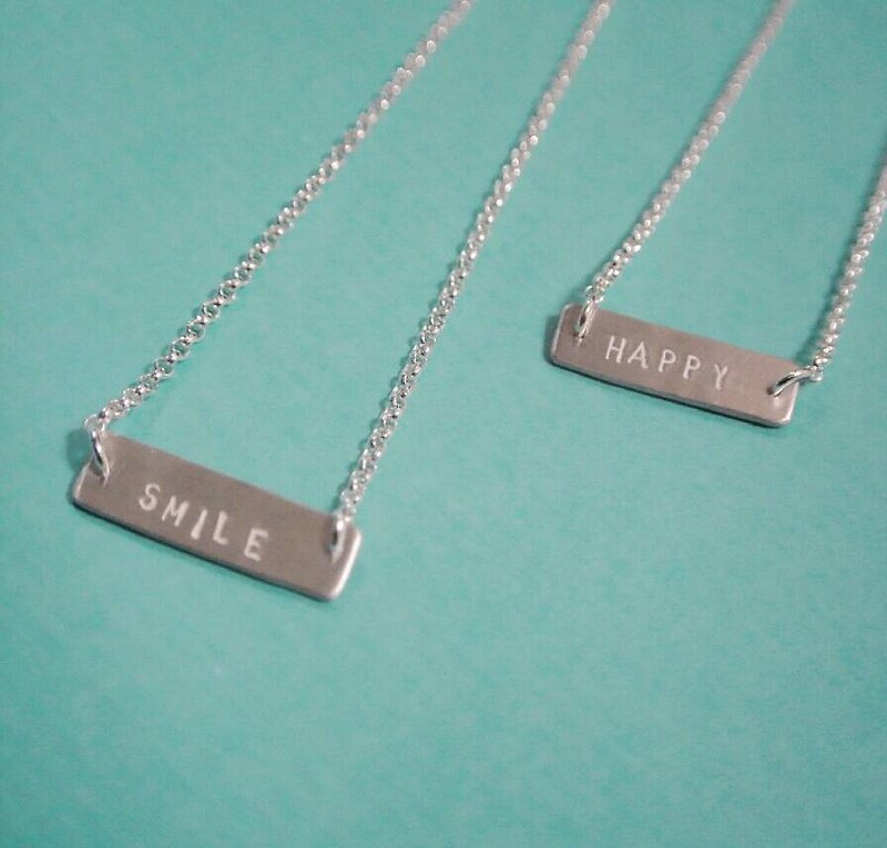 [Christmas (exchange gifts)] (couple gifts) [customized] small listing sterling silver necklace (male and female paired chain) (matching hand feel knocking) - สร้อยคอ - โลหะ 