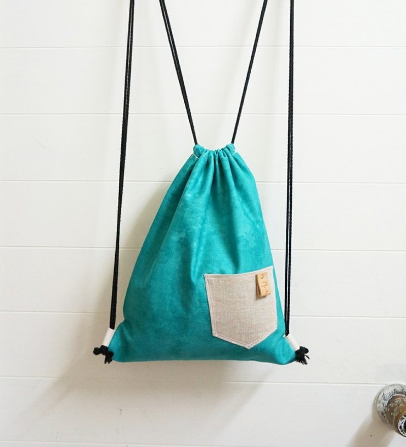 ☚ 文青系 _ 小口袋束口包 _ 草原上的微風女孩 ☛ - Messenger Bags & Sling Bags - Other Materials Green