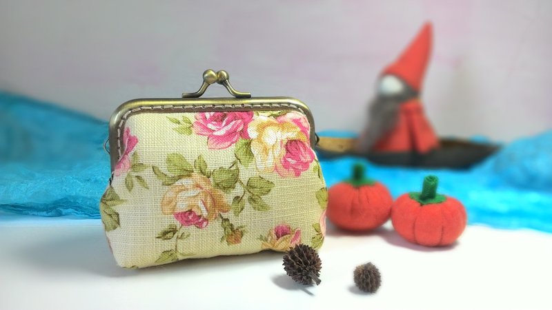 ハンドメイドの夜10.5センチメートル口ゴールドパッケージロマンチックローズようにするには、 - コインケース・小銭入れ - その他の素材 