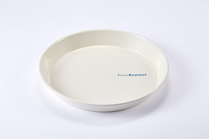 Truvii enamel pan (Moonlight White) (20cm) - Small Plates & Saucers - Enamel White