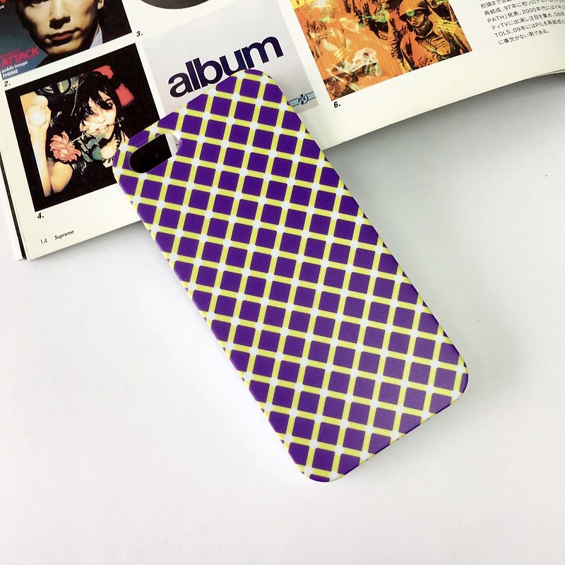 Visual Illusion Purple Print Soft / Hard Case for iPhone X,  iPhone 8,  iPhone 8 Plus, iPhone 7 case, iPhone 7 Plus case, iPhone 6/6S, iPhone 6/6S Plus, Samsung Galaxy Note 7 case, Note 5 case, S7 Edge case, S7 case - Other - Plastic 