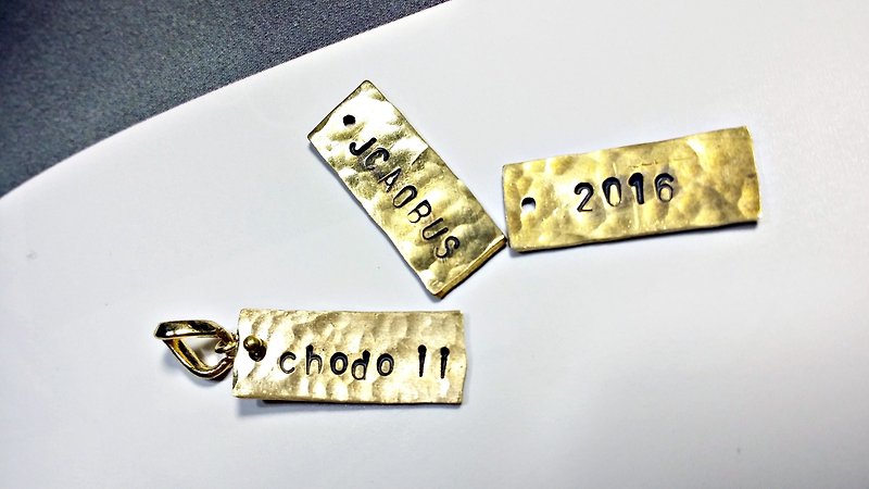 Customized lettering**irregular knock marks**Bronze long card (uppercase and lowercase, numbers, love, star sign) "Valentine's Day / Christmas gift" [customized] - Other - Other Metals 