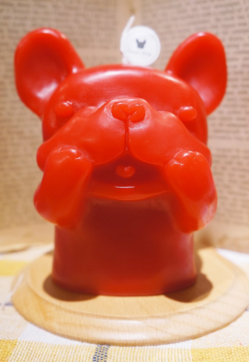 Fadou hand-made scented candle-red (not available for overseas delivery) - เทียน/เชิงเทียน - ขี้ผึ้ง สีแดง