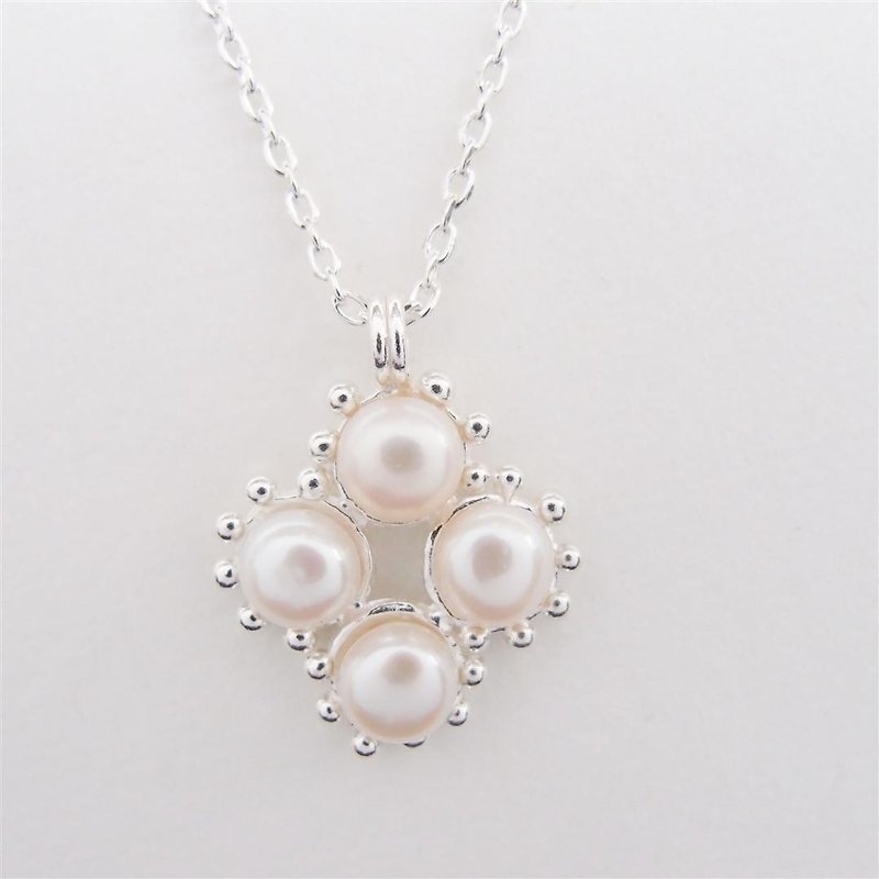 Argyle Pearl Sterling Silver Necklace - สร้อยคอ - โลหะ 