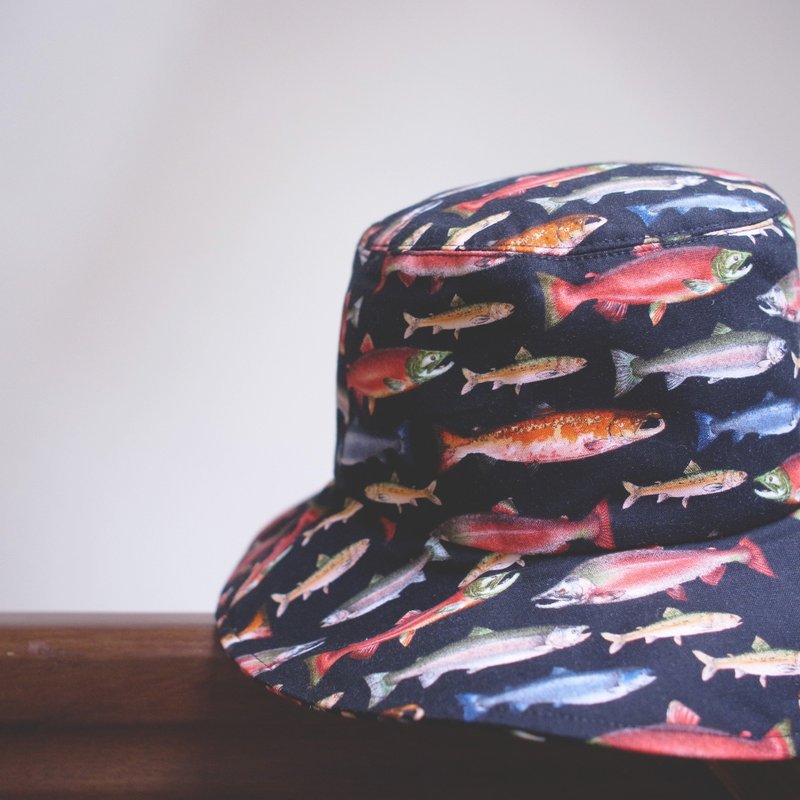 Encyclopedia fish hat - Hats & Caps - Paper Black