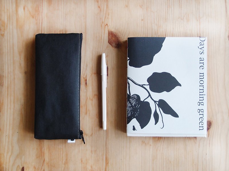 紙 鉛筆盒/筆袋 黑色 - 暖黑系列-窄底筆袋