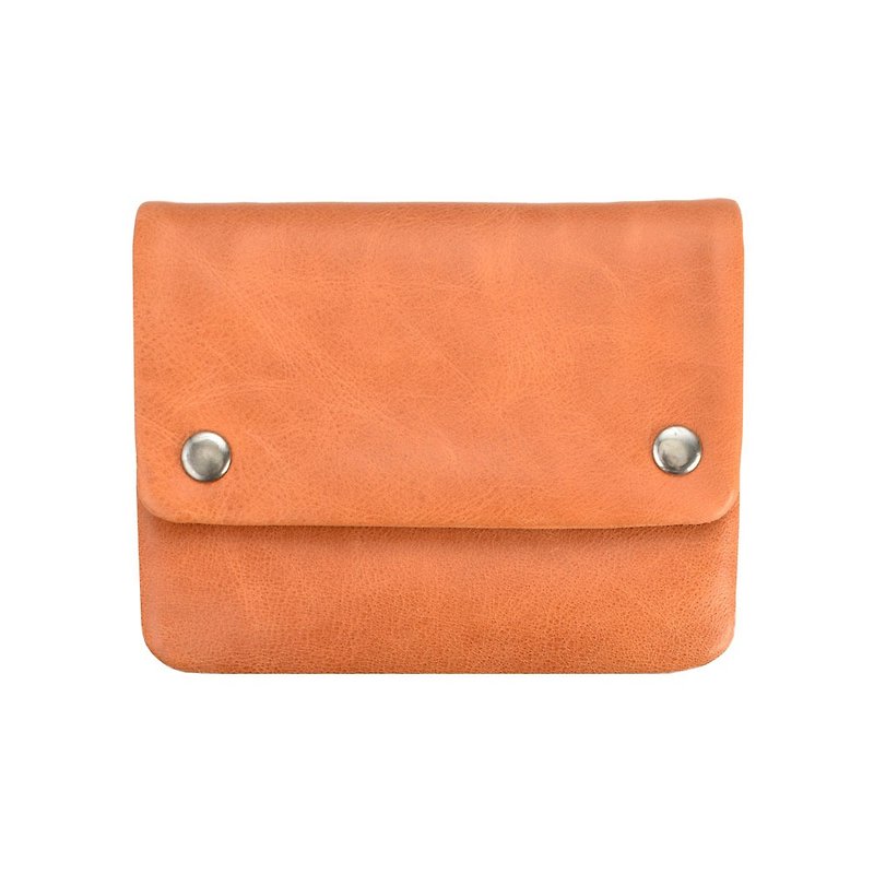 NORMA Clip _Peach / Peach - Wallets - Genuine Leather Orange