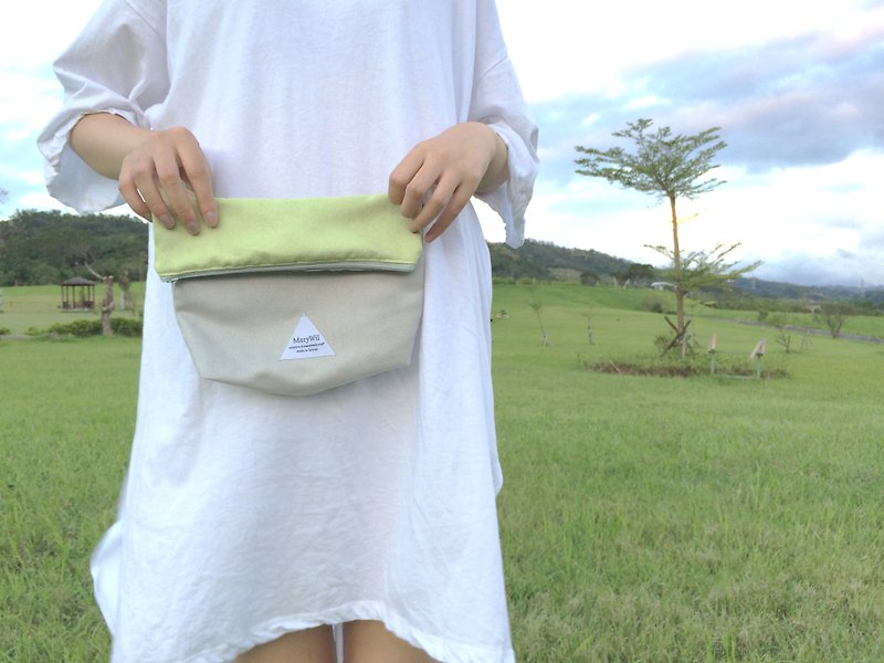 MaryWil Colorful Shoulder Bag-Grass Green/Grey - กระเป๋าแมสเซนเจอร์ - วัสดุอื่นๆ หลากหลายสี