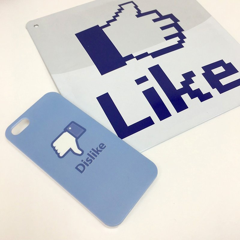 Funny Social Icon Blue Dislike Print Soft / Hard Case for iPhone / Samsung - เคส/ซองมือถือ - พลาสติก สีน้ำเงิน