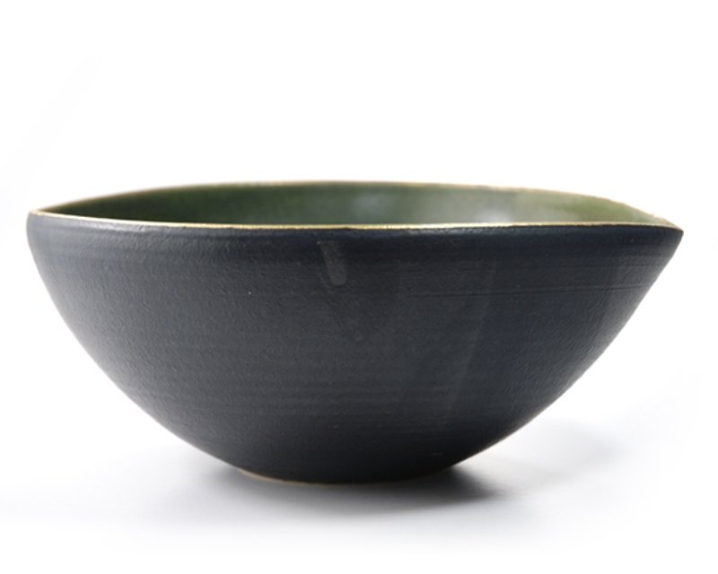 Evening twilight Norwegian Forest Oval bowl - Bowls - Other Materials Black