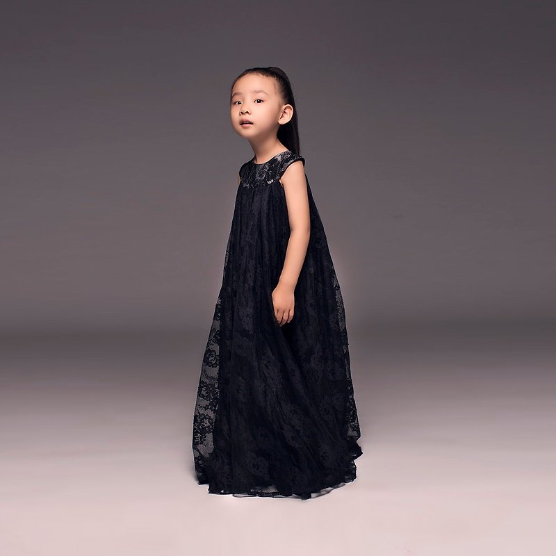 Black Lace Dress / FW2015 - ชุดเด็ก - วัสดุอื่นๆ สีดำ