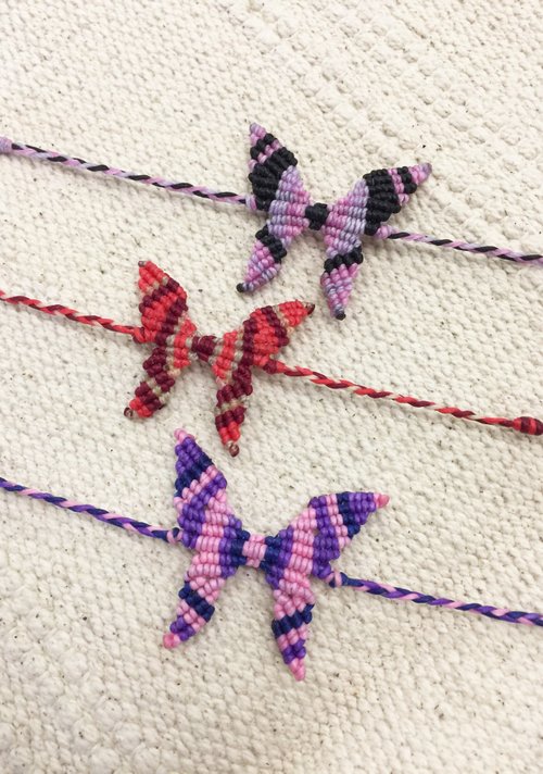 美人魚手創藝術 Sea Maidens Jewelry 【蝴蝶】蠶絲蠟線 編織手環