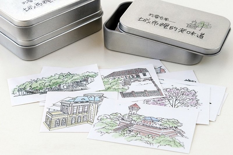台南古蹟盒裝貼紙 - 貼紙 - 紙 白色