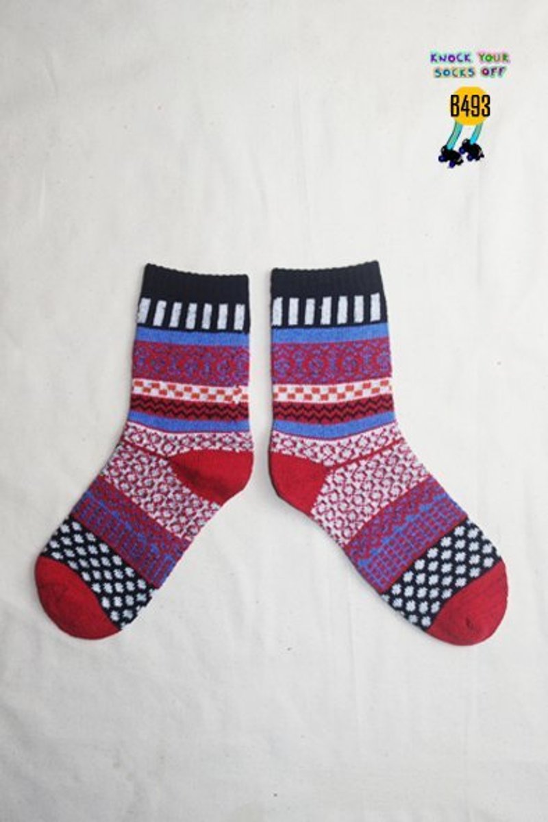 照紅燈民族針織襪!!夏漪眺=knock your socks off !! - 襪子 - 其他材質 紅色