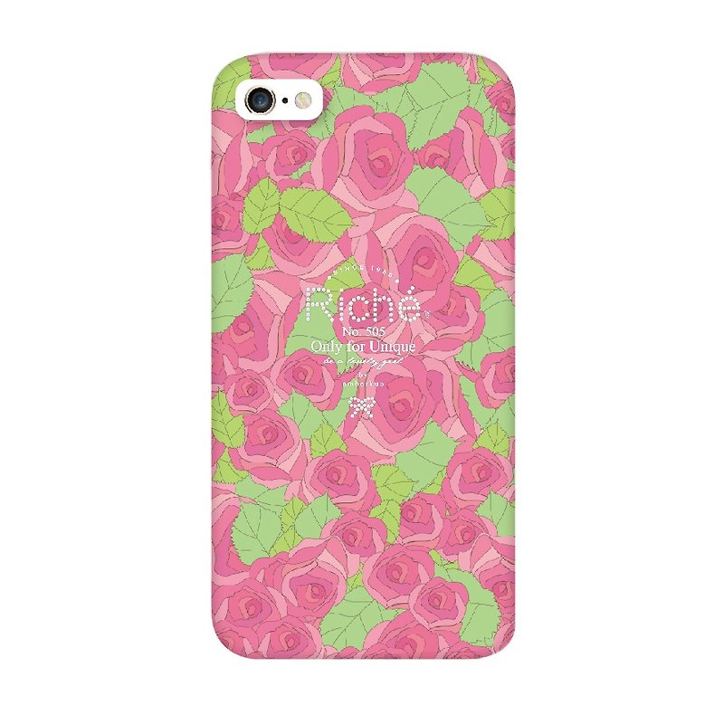 浪滿粉紅玫瑰手機殼 - 手機殼/手機套 - 其他材質 粉紅色