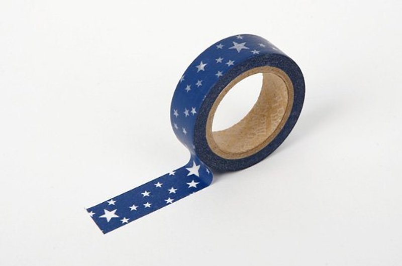 Dailylike single roll of paper tape 04-starry, E2D51950 - มาสกิ้งเทป - กระดาษ สีน้ำเงิน