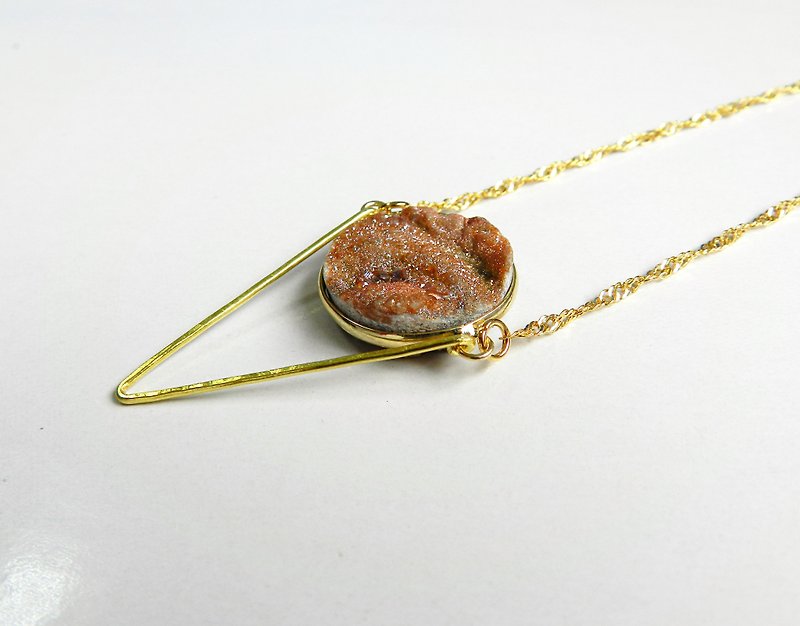 the st. [series] Jinshamanao ore ore Hand geometry short chain - Necklaces - Gemstone Gold