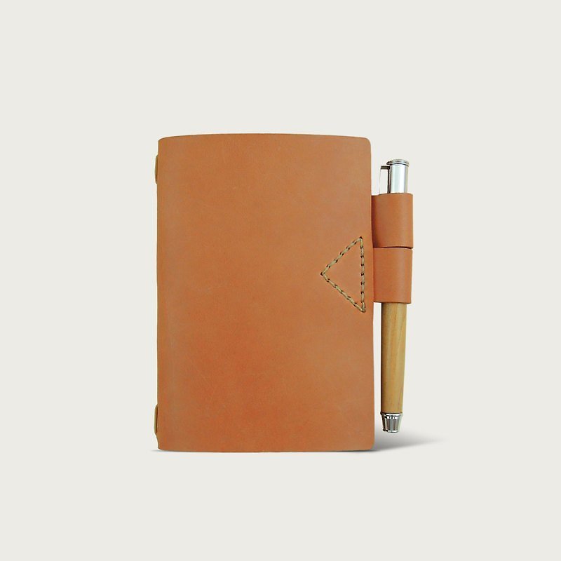 N2 mini notebook leather case - camel yellow - Notebooks & Journals - Genuine Leather Orange