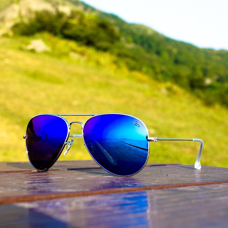 SOLA - 藍鍍膜偏光太陽眼鏡 - 眼鏡/眼鏡框 - 其他金屬 藍色