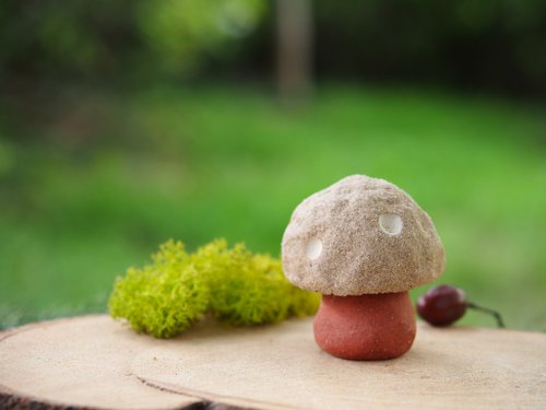 きのこ村～とっても可愛い陶器の手作りきのこ/2種類1セット