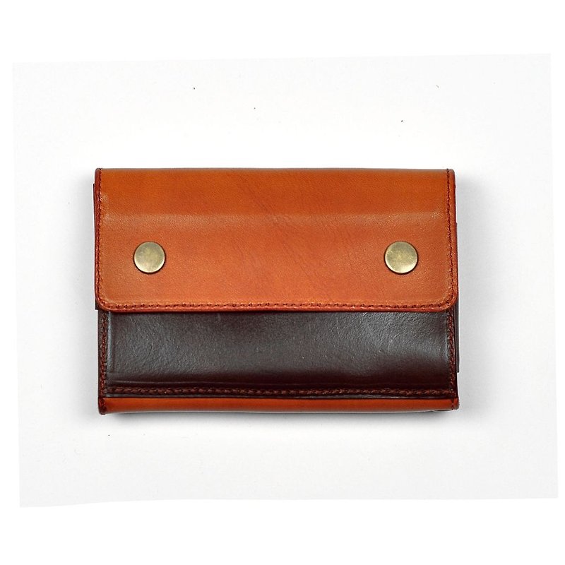 【DOZI Handmade Leather】Versatile key bag, key chain, card bag, purse/ Can carry six keys, one card, coins/ The sample color is umber with light brown - กระเป๋าใส่เหรียญ - หนังแท้ หลากหลายสี