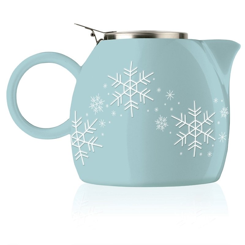 Tea Forte Ceramic Teapot - Snowflake Snowflake - ถ้วย - วัสดุอื่นๆ หลากหลายสี