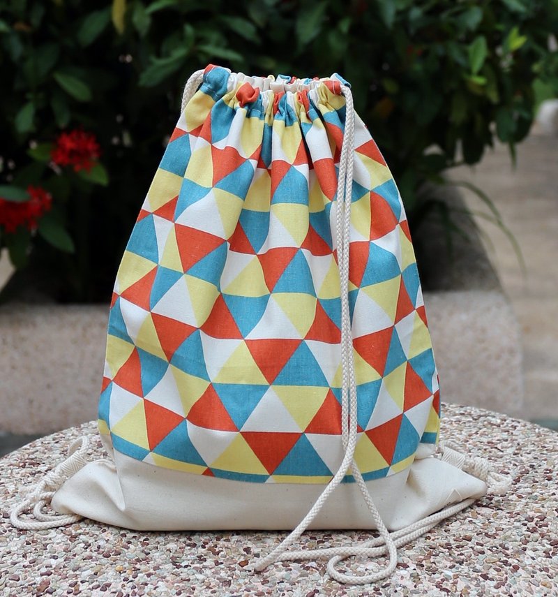 Silverbreeze ~ ~ after the beam port backpack triangular pattern (B15) (stock supply) - กระเป๋าหูรูด - วัสดุอื่นๆ หลากหลายสี