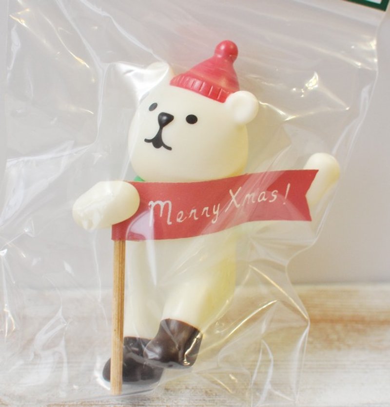 [Japan] Christmas limited edition Christmas Decole climb high decoration / Accessories ★ Christmas polar bear - ของวางตกแต่ง - พลาสติก ขาว