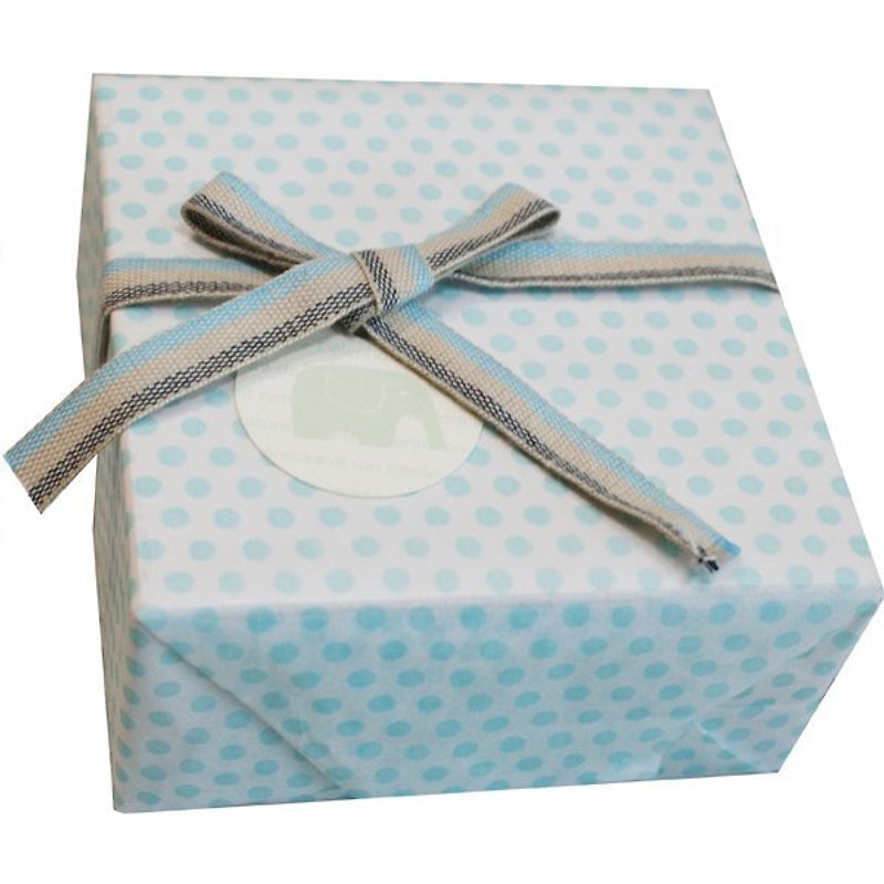 小圓點包裝紙-湖水藍 (15公克薄棉紙) - 包裝材料 - 紙 藍色