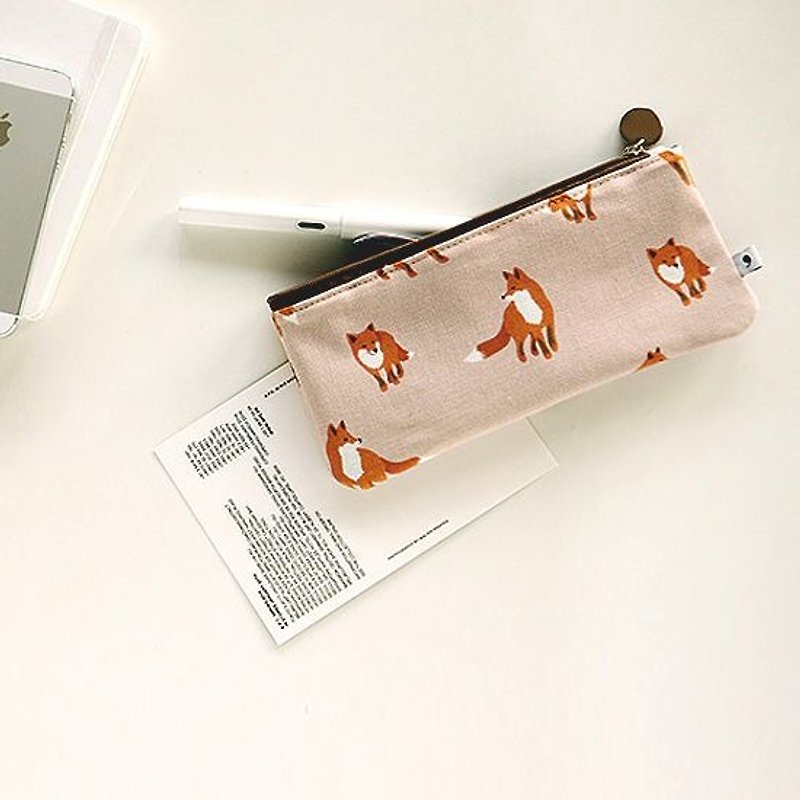 Dailylike forest universal package pencil - 01 fox, E2D34850 - กล่องดินสอ/ถุงดินสอ - วัสดุอื่นๆ สึชมพู