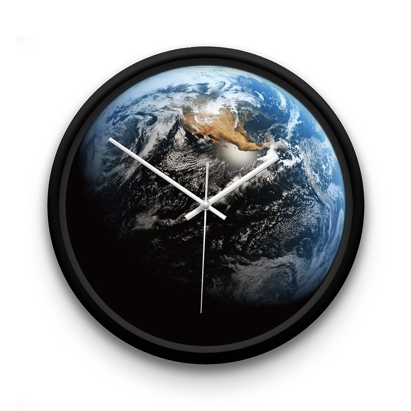 AppleWork iWatch創造の壁時計：地球PSIC-006 - 時計 - プラスチック ブラック