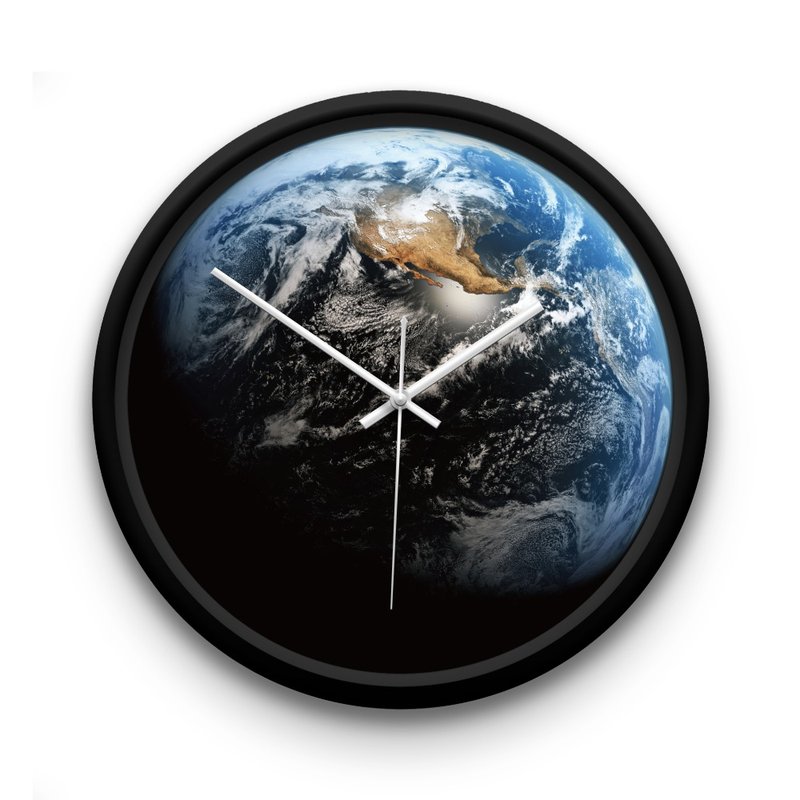 AppleWork iWatch creative wall clock: Earth PSIC-006 - นาฬิกา - พลาสติก สีดำ