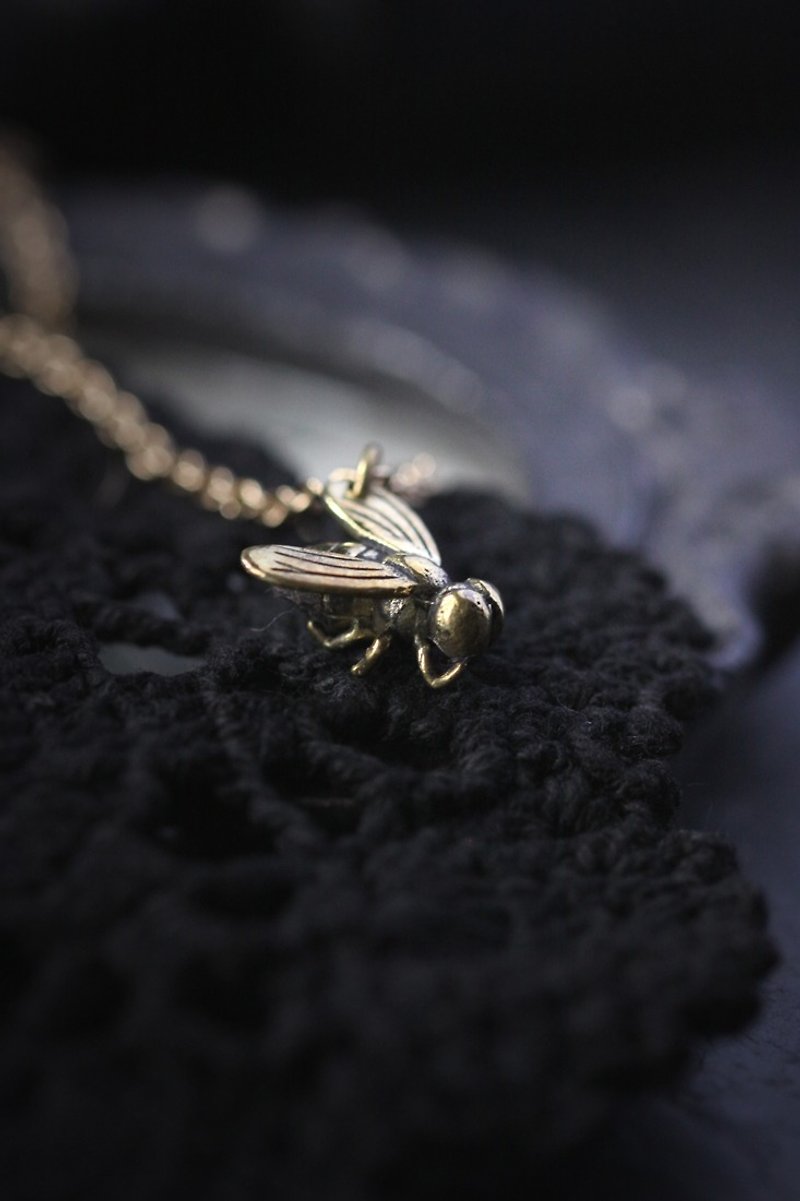 Fly Charm Necklace by Defy. - Necklaces - Other Metals 