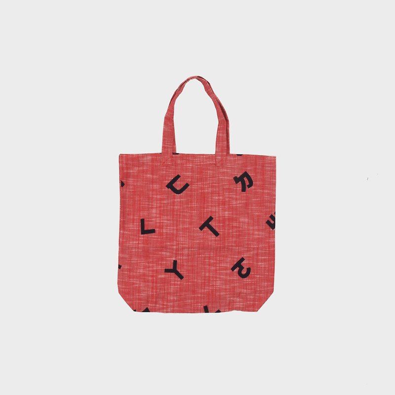 【HEYSUN】台灣人的秘密字/注音符號絹印棉麻環保購物袋-聖誕紅 - 手提包/手提袋 - 其他材質 紅色