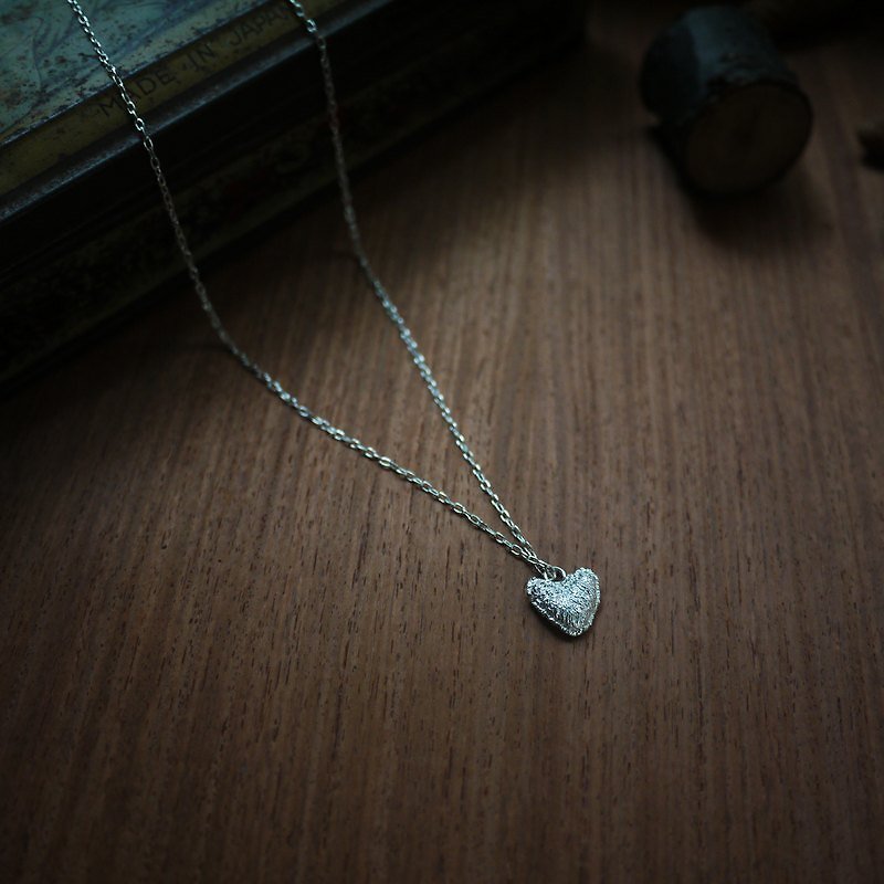 Sweet mini Heart Lace Silver 925 Necklace, Birthday gift - สร้อยคอ - โลหะ สีเงิน