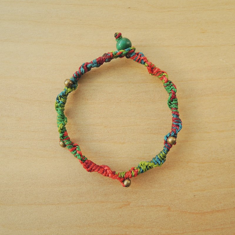 Colorful Christmas Music / Brazilian Silk Wax Thread Bracelet - สร้อยข้อมือ - วัสดุกันนำ้ หลากหลายสี
