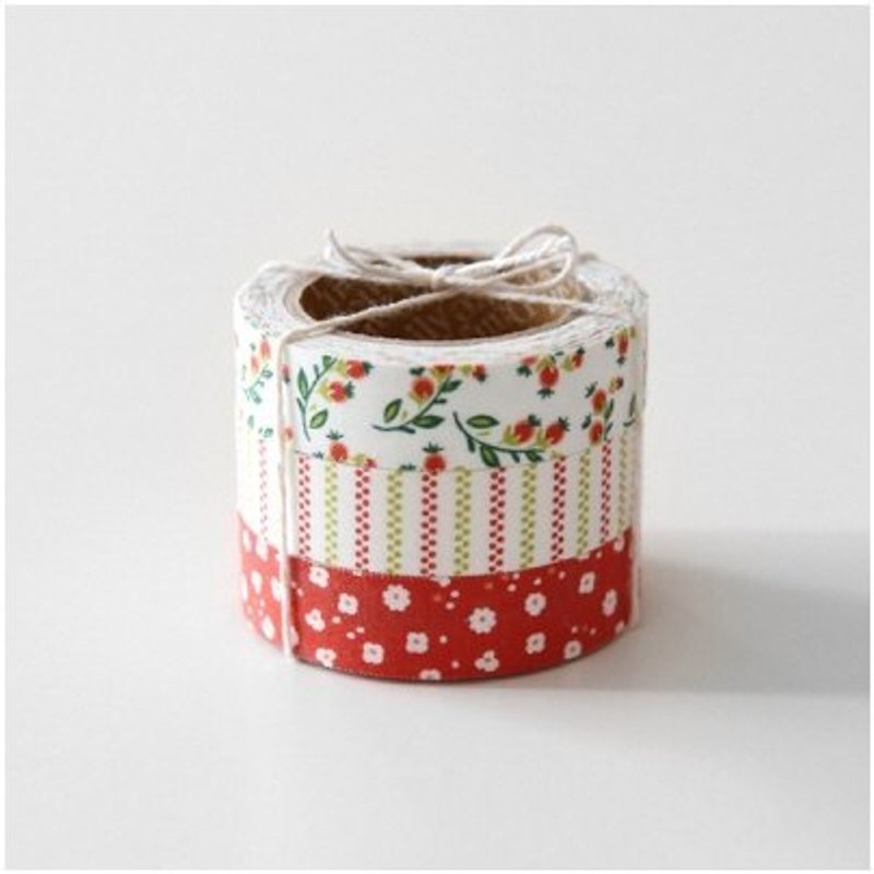 Nordic Dailylike fabric tape cloth tape (c into) 48-strawberry, E2D54241 - Washi Tape - Other Materials Red