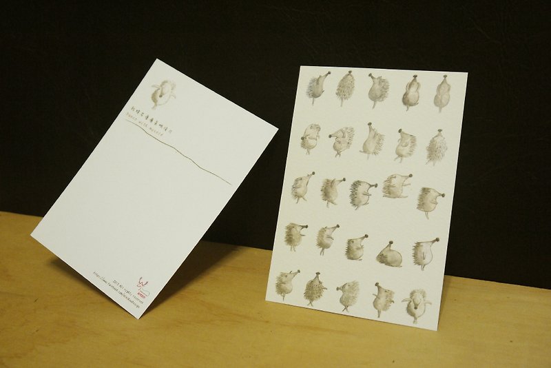 ハリネズミ男癒やしストーリー ポストカード「自分と踊る」 - カード・はがき - 紙 多色