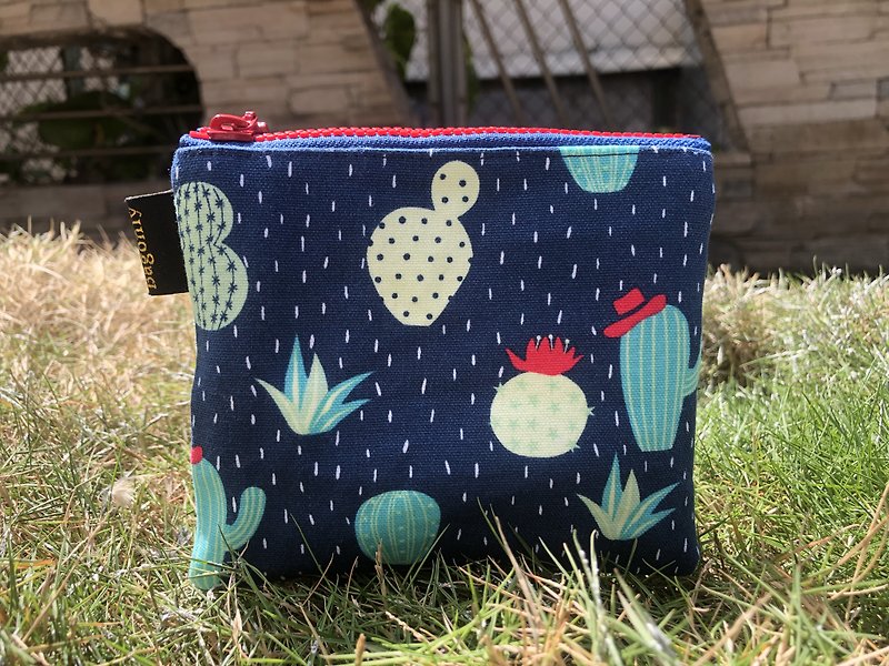 Korean Cactus [Small] 5 Inch Three Layer Bag (Limited Edition) - Coin Purses - Other Materials 