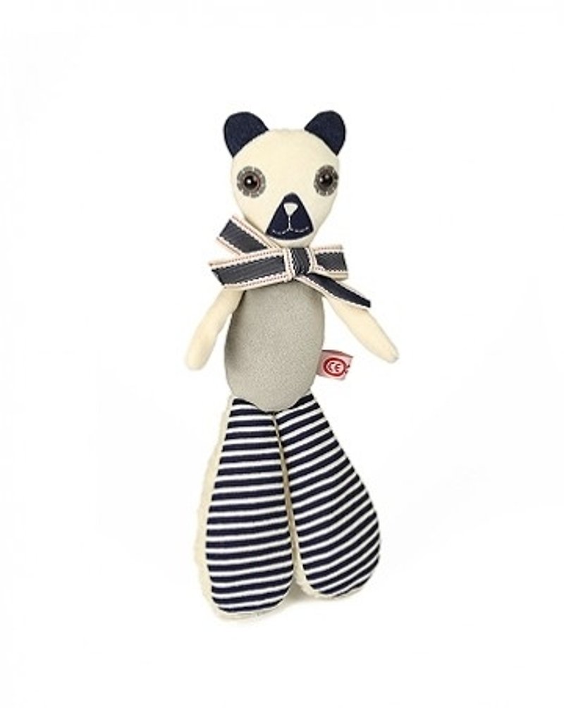 荷蘭 esthex 手工車縫安全材質典藏娃娃-路易小熊二世 - 滿月禮物 - 棉．麻 藍色
