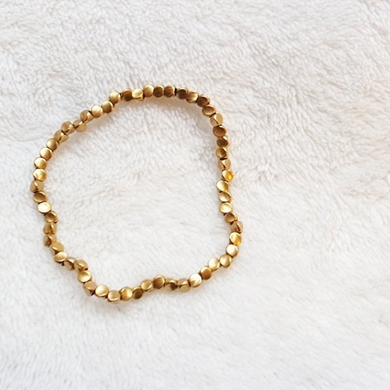 ☽ Qi Xi hand for ☽ [07250] simple and elegant brass bracelet - สร้อยข้อมือ - โลหะ สีทอง